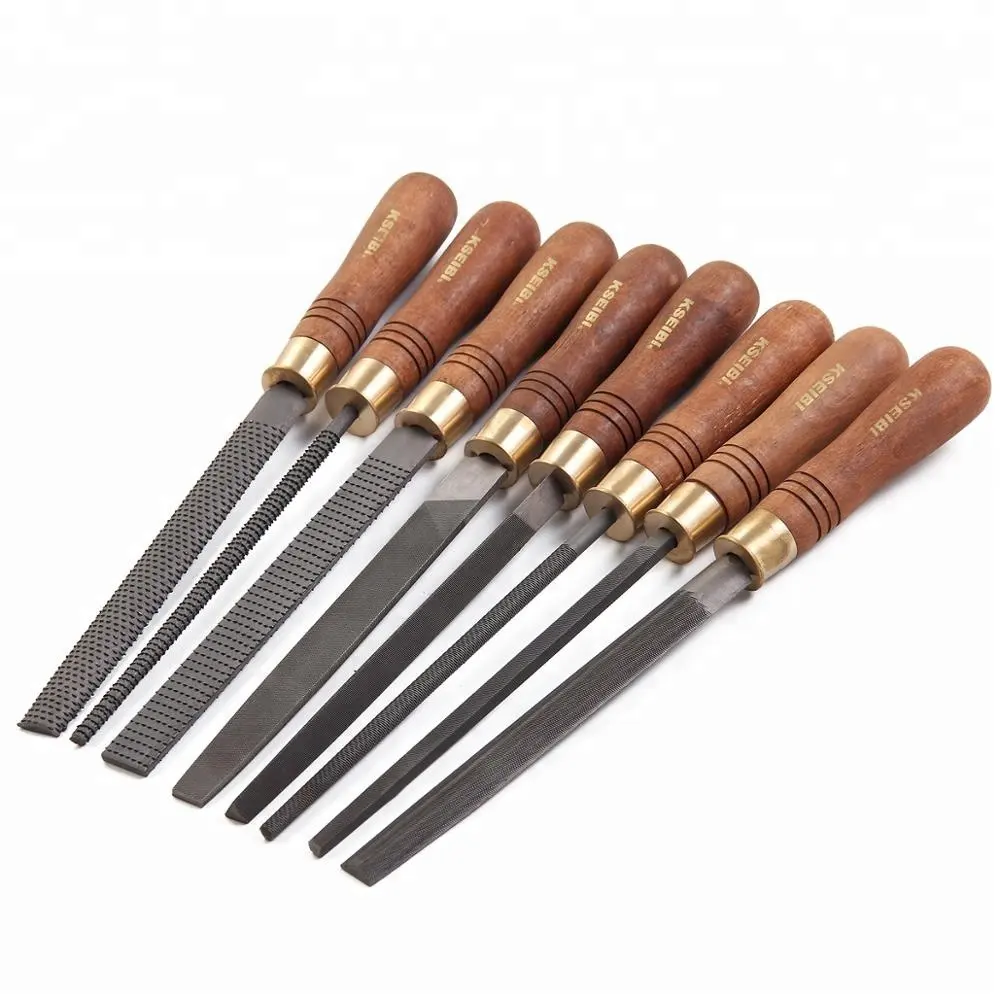 2023 New Design 8inch Hardened Hand Steel File & Hand Rasp Files Set With Wooden Handle