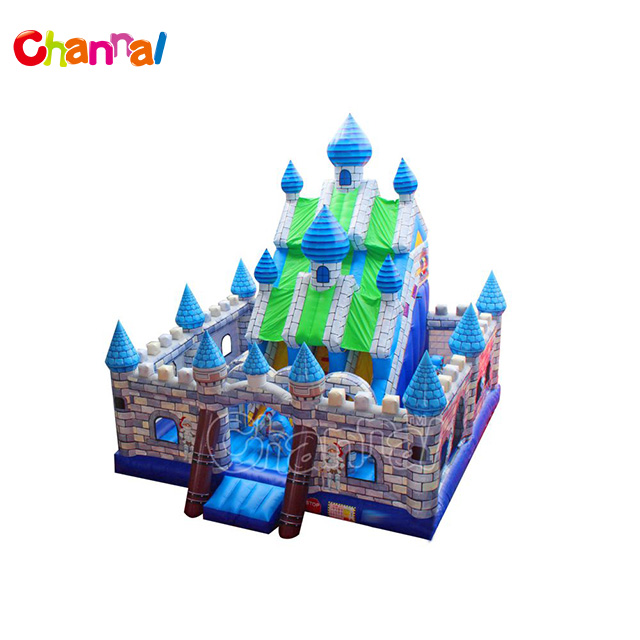 Большая Надувная игровая площадка King Castle Tower с горкой для детей