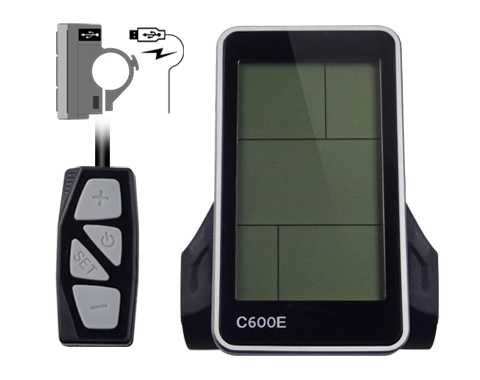 Bigstone e велосипед ЖК-дисплей, ЖК-дисплей с функцией USB, ЖК-дисплей для e-bike