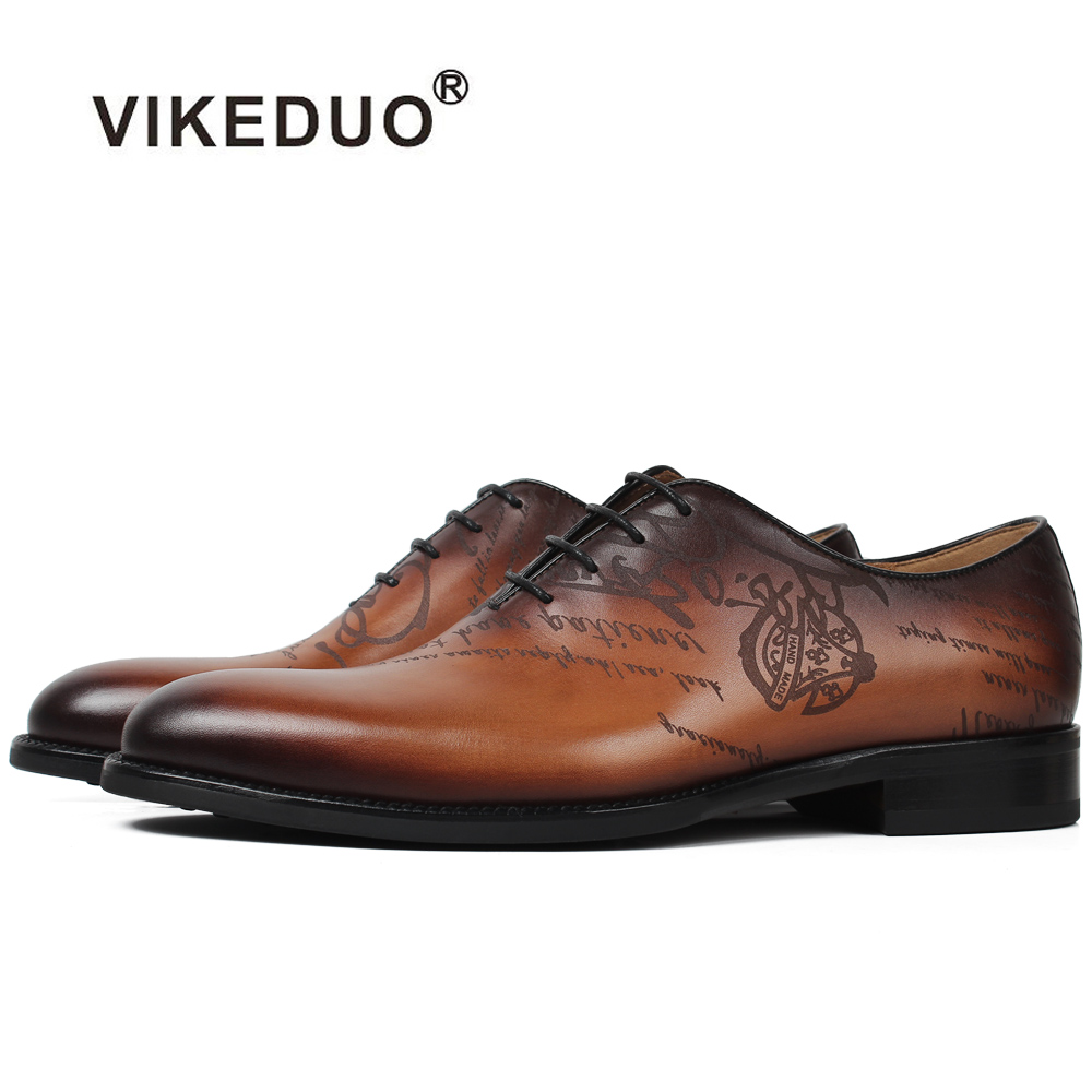 Vikeduo 2019 последние мужские туфли оксфорды, мужская обувь, частная марка, лазерные буквы, коричневые мужские туфли ручной работы
