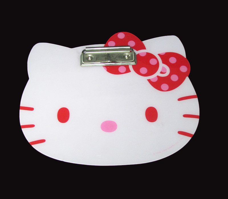 Мини-папка для бумаг, Красивая пластиковая папка для бумаг Hello Kitty, зажим для логотипа на заказ