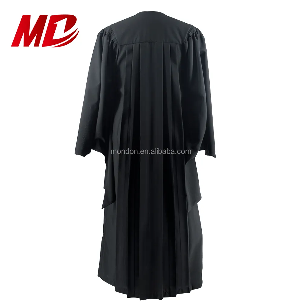 Deluxe Black Academic Bachelor Graduation Gown