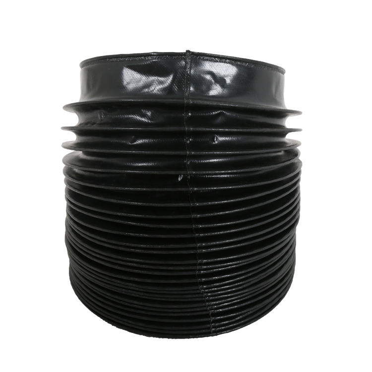 Round Flexible Tube Machine Tool Black Bellows Ballscrew Cover