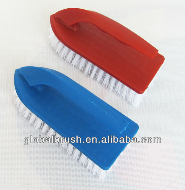 HQ8119 bright color iron-shaped plastic laundry scrub brush laundry washing brush