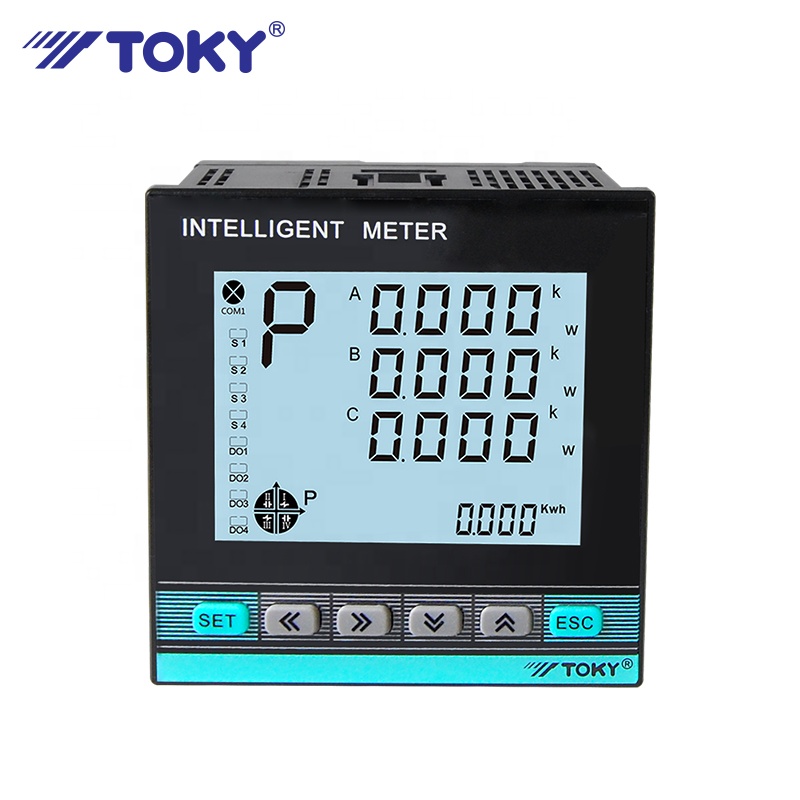 Toky 3 фазы 4 провода многофункциональный счетчик электроэнергии кВтч метр TOKY DS9L/7L