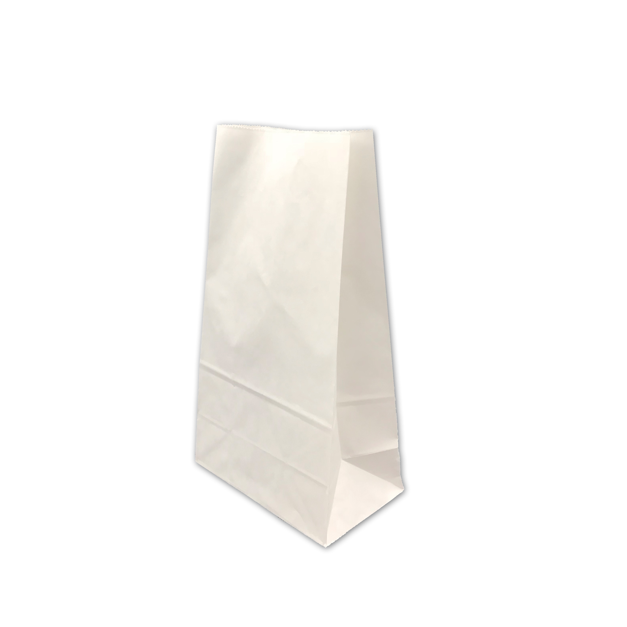 White Biodegradable Kraft Bread Packaging Paper Bags Press Varnishing