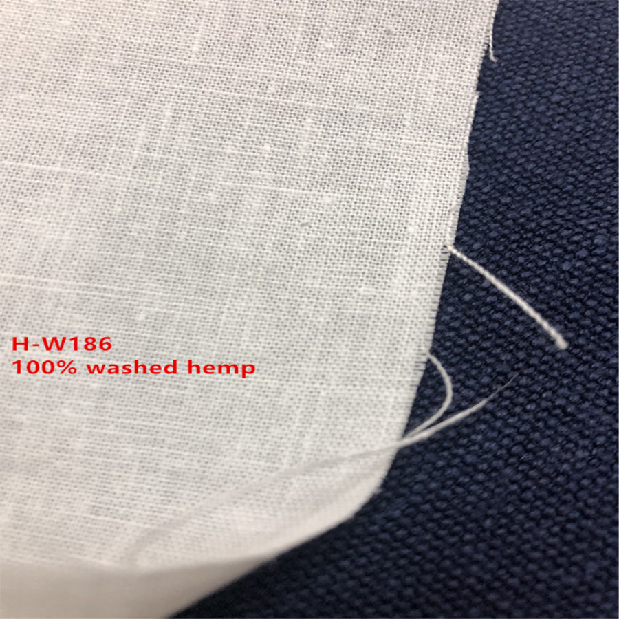 Wholesale 180gsm 100% Washed Hemp Fabric For Garment And Shirt , Natural Dyed Hemp Fabric In Stock