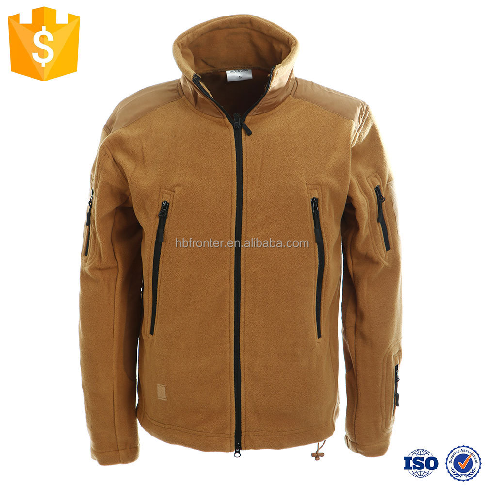 Теплая Новая мода Полный Zip Открытый флисовая куртка