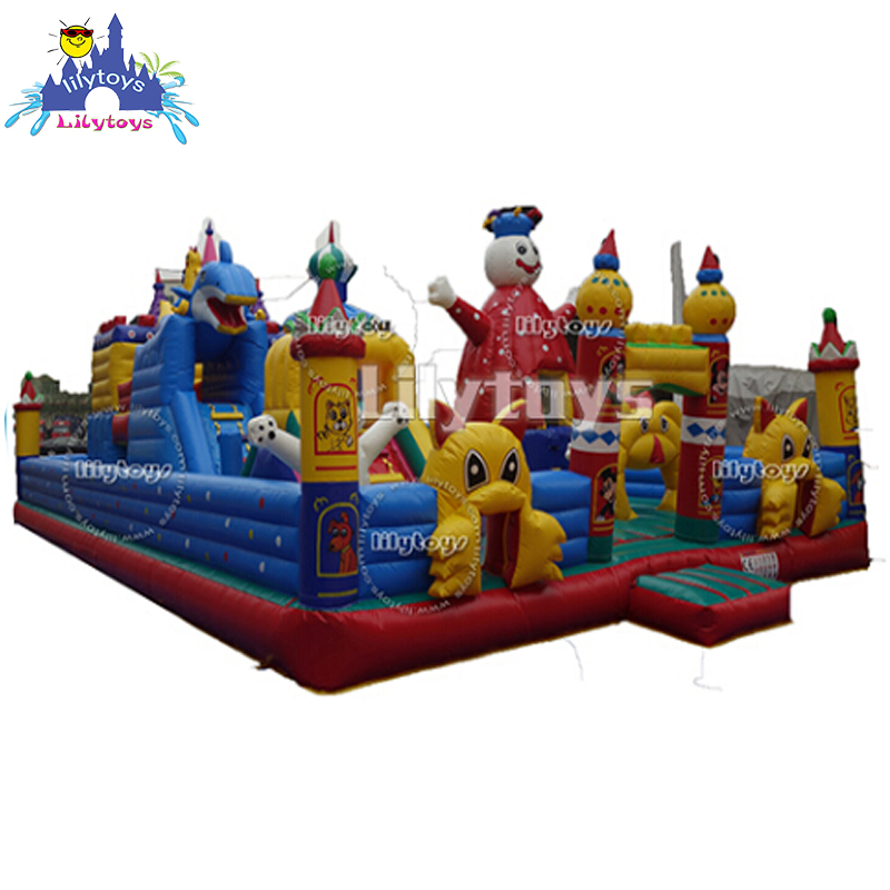 Лидер продаж, надувной замок lilytoys для больших детей с горкой для парка развлечений