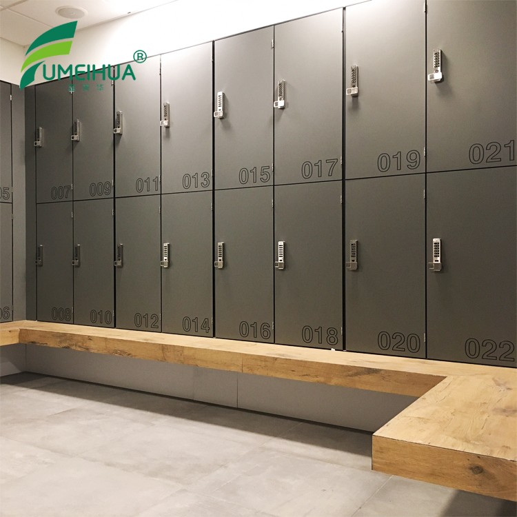 Durable 6 doors hpl changing room lockers for gym