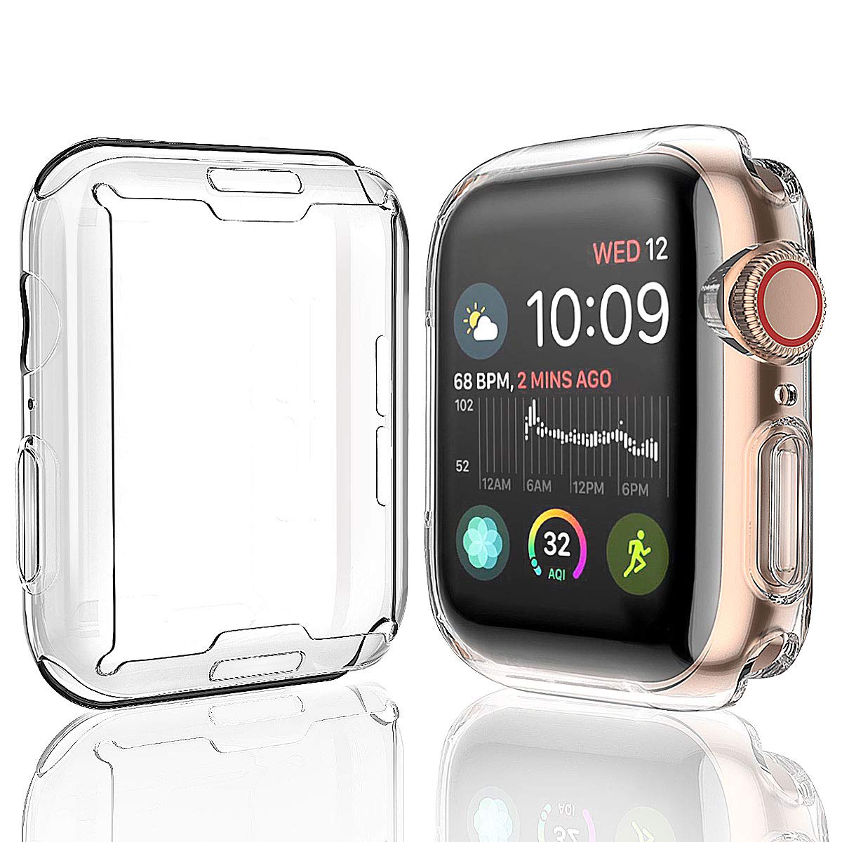 Чехол для Apple Watch, защита экрана, защитный чехол, прозрачный Ультратонкий чехол из ТПУ HD для iWatch