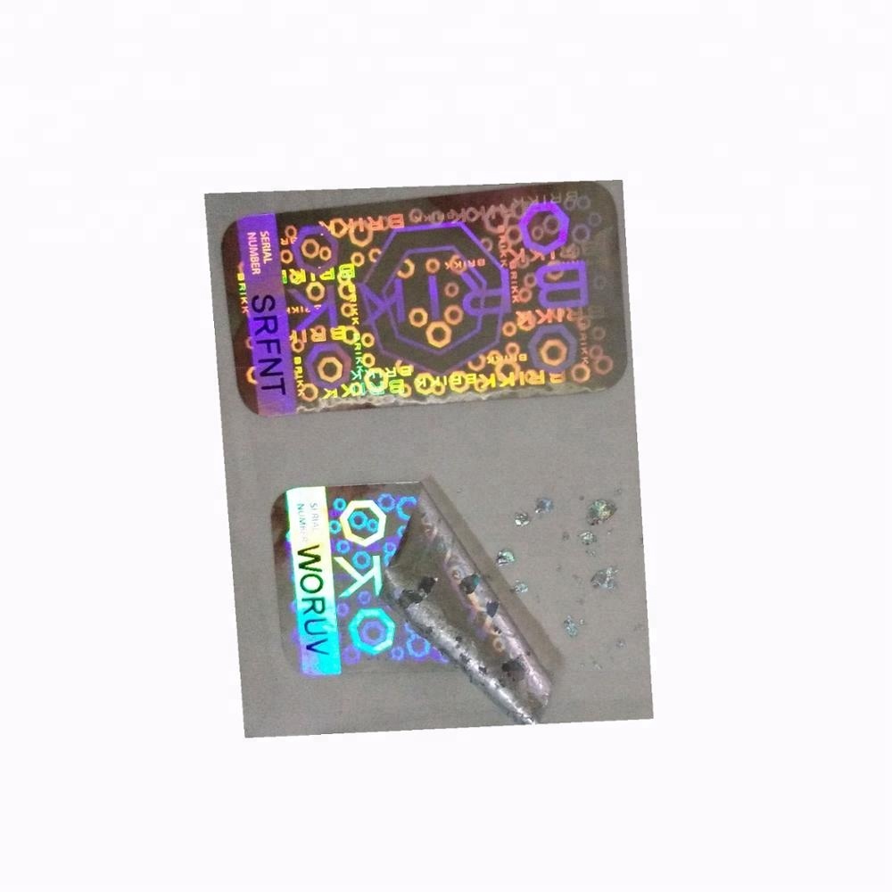 custom 3d hologram tamper evident sticker