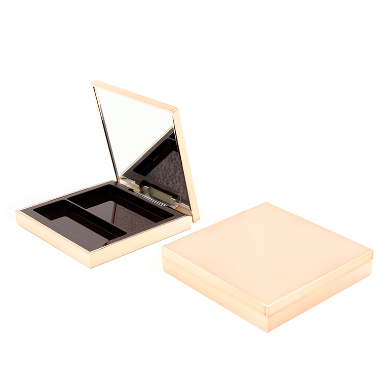 Cosfinity Luxury gold eyeshadow cases powder case with one clear mirror