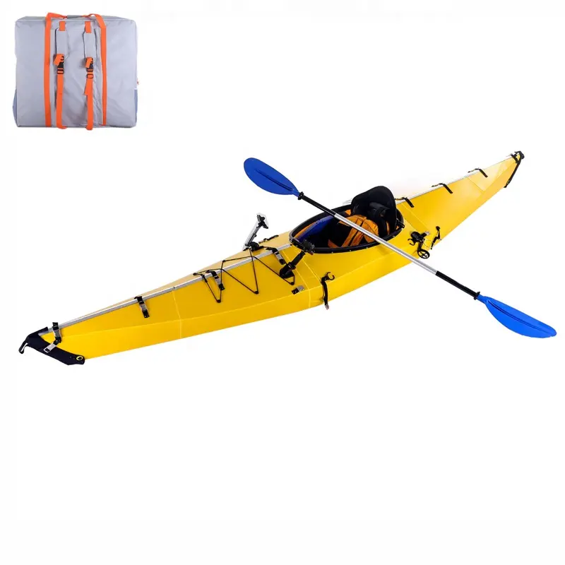 Trending Portable PP Folding Sea Kayak Single Canoe for Water Sports
