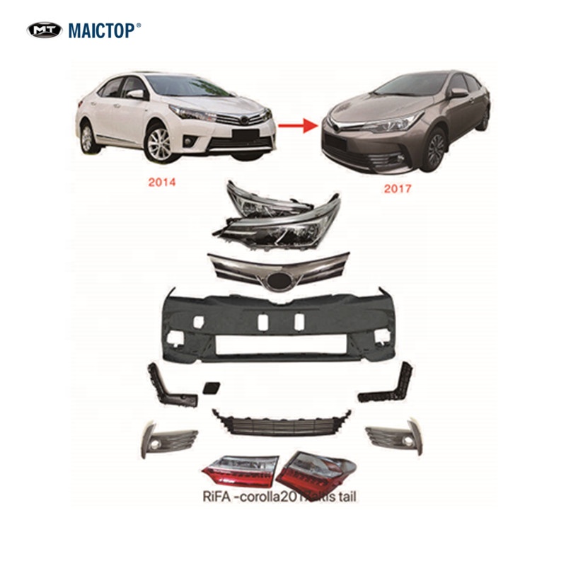 Новейший комплект автозапчастей для corolla 2014, обновление до 2017, 2018