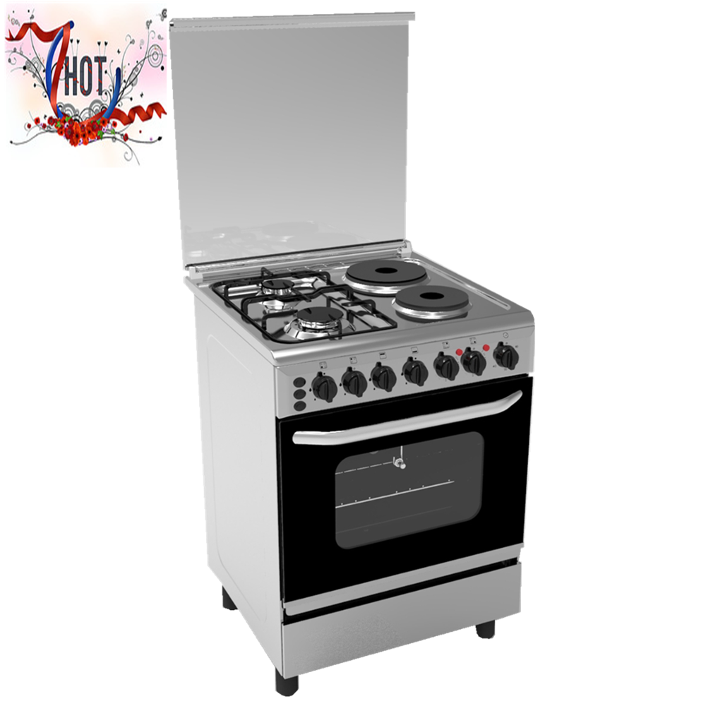 Добро пожаловать 2 газовая горелка + 2 hotplates высокая эффективность электрическая духовка с плитой