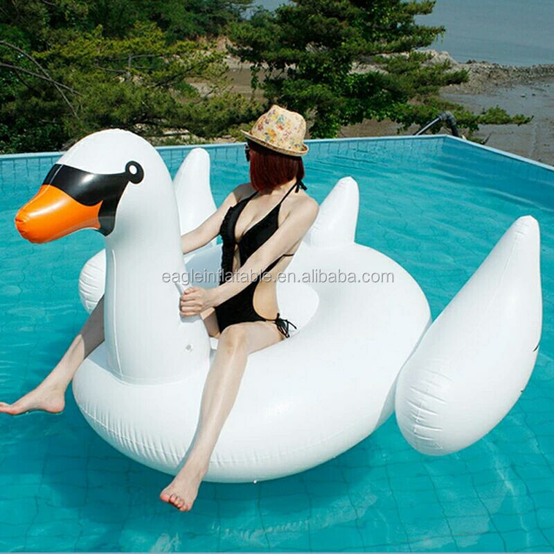 FACTORY HOT SELLING summer pool holiday adult swimming pool float swan inflatable WHITE swan float POOL FLOATS IN STOCK