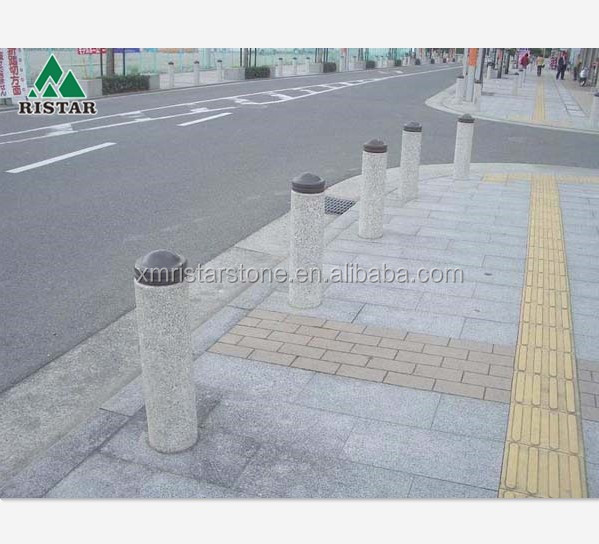 Cheap granite parking stone bollard stone pillars DIS-P014