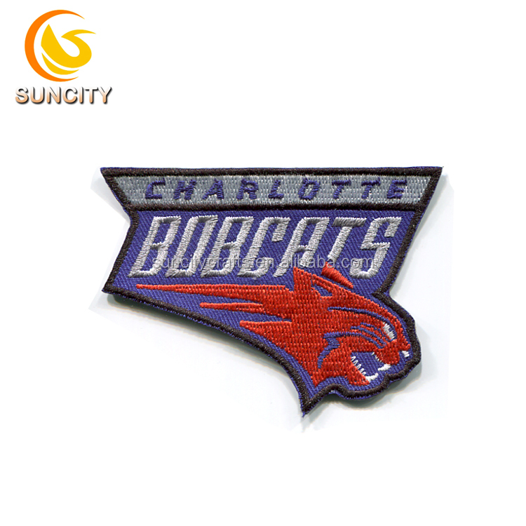 Custom Design Patch For NBA Baskeball Series Charlotte Bobcats Embroidery Patch
