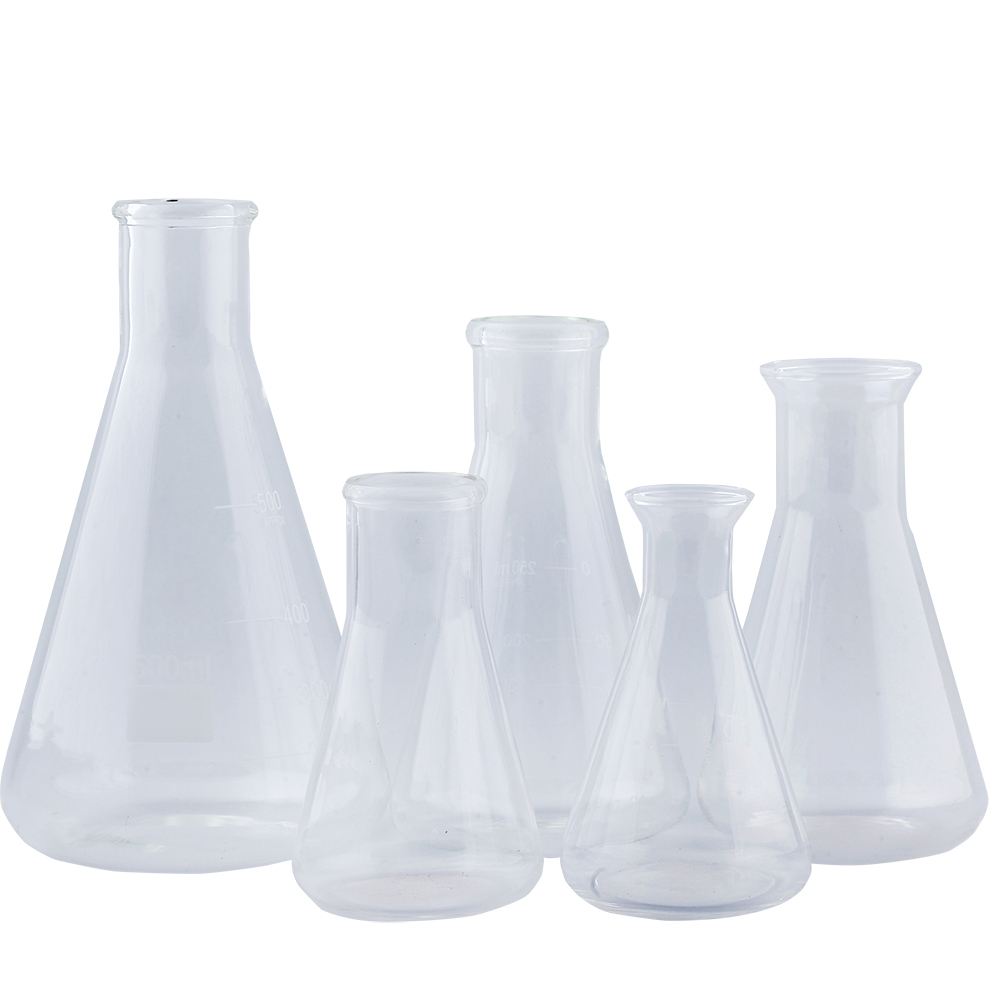 HDMED Clear Quartz conical quartz flask and quartz volumetric flask
