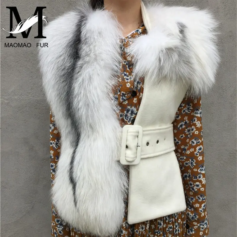 Elegant Sleeveless Fashion Fur Vest Winter and Fall Design Woman Vest Coat