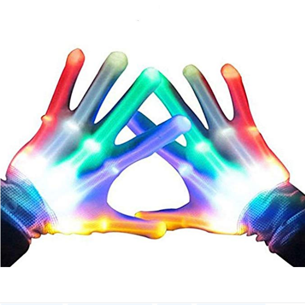 Перчатки Rave Party с мигающим светодиодным индикатором RGB