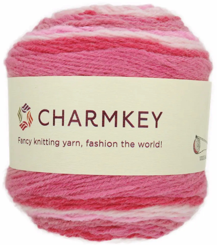 Charmkey high quality 80% acrylic 20% wool cake yarn for hand knitting scarf