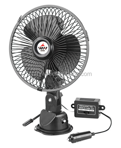 12 volt car fan 6 inch 12v metal guard 6'' Oscillating Car Fan