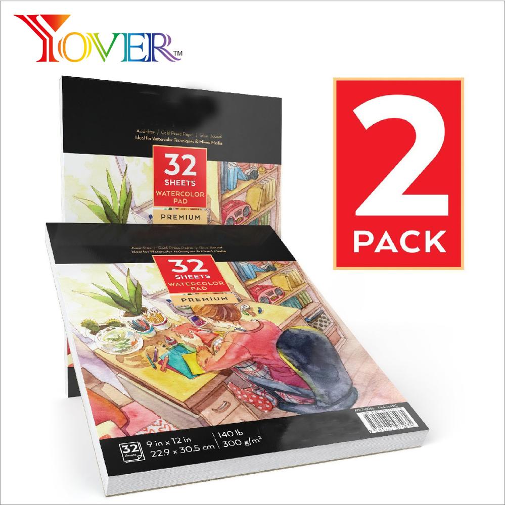 Arteza 2-pack 9 "x 12" 32 страницы 300 г/м2 акварельный бумажный коврик