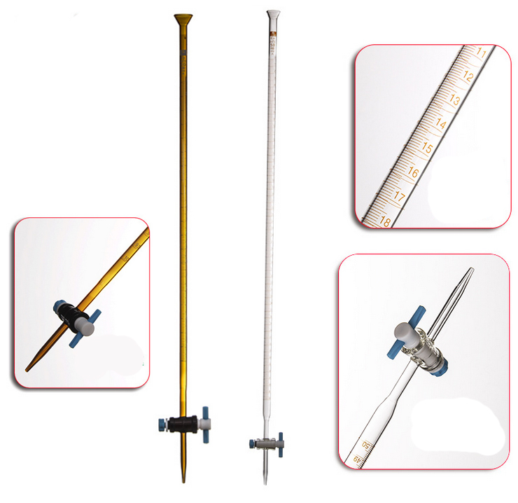 Labs 25ml Borosil Glass Automatic Burette with Ball