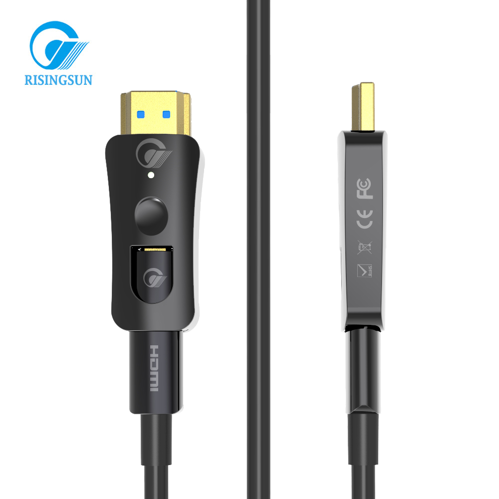 Оптовая цена, 18 Гбит/с HDMI 2,0 AOC кабели RisingSun, активный волоконно-оптический кабель Hdmi