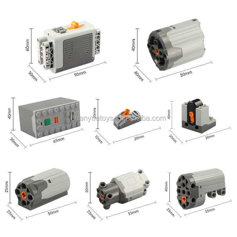 MOC Technic Mechanical Series Power Functions Servo Motor Rechargeable Battery Box IR Remote Receiver building block brick