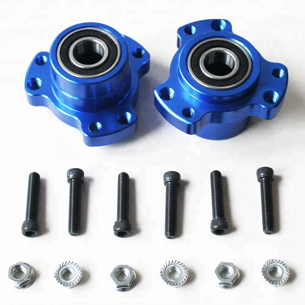 Blue Front Wheel Hub with 5/8"Bearing for go kart racing