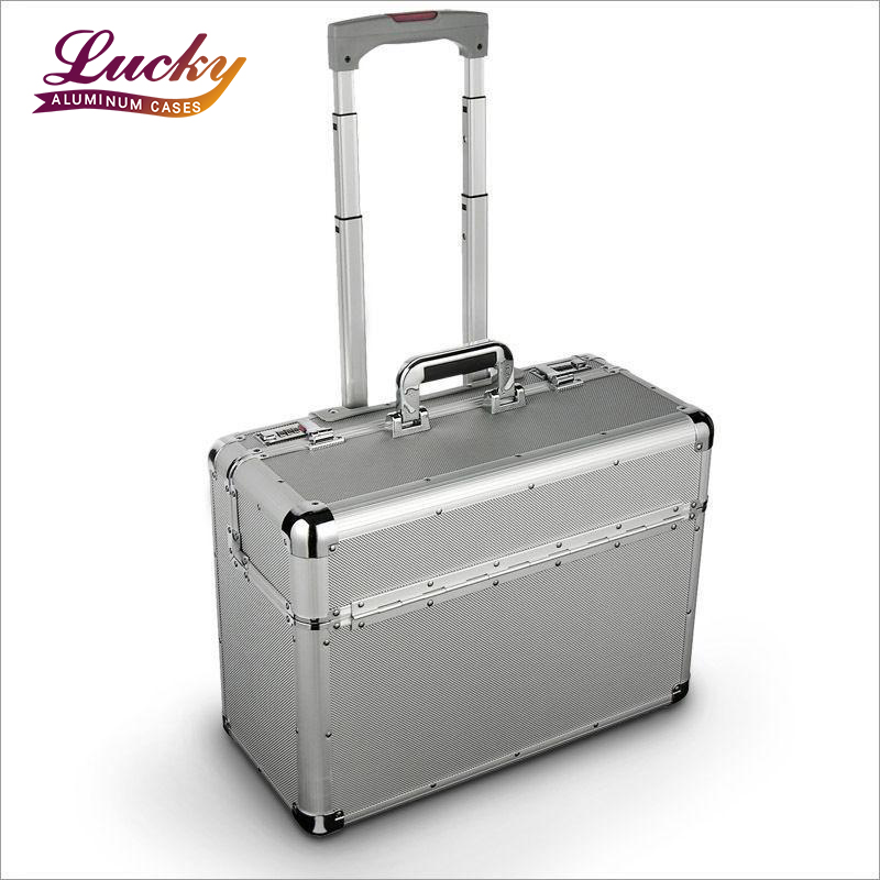 Lucky Алюминиевый Чехол Pilot Case с колесами портфель