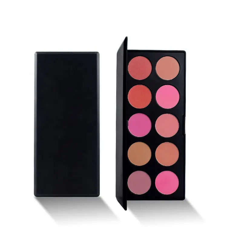 Professional cosmetic pressed 10 color blush palette top rated blushes