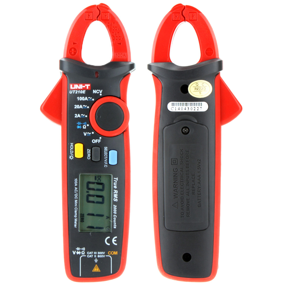 UNI-T цифровой UT210E 100Amp 600V AC DC клещи мультиметр истинный RMS VFC диод amperimertro клещи