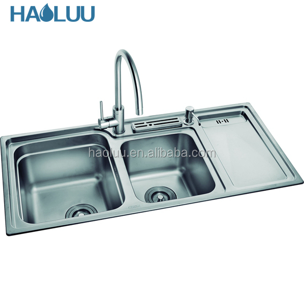 HL61502 матовый новый двойной чаша кухонная раковина с Drainboard