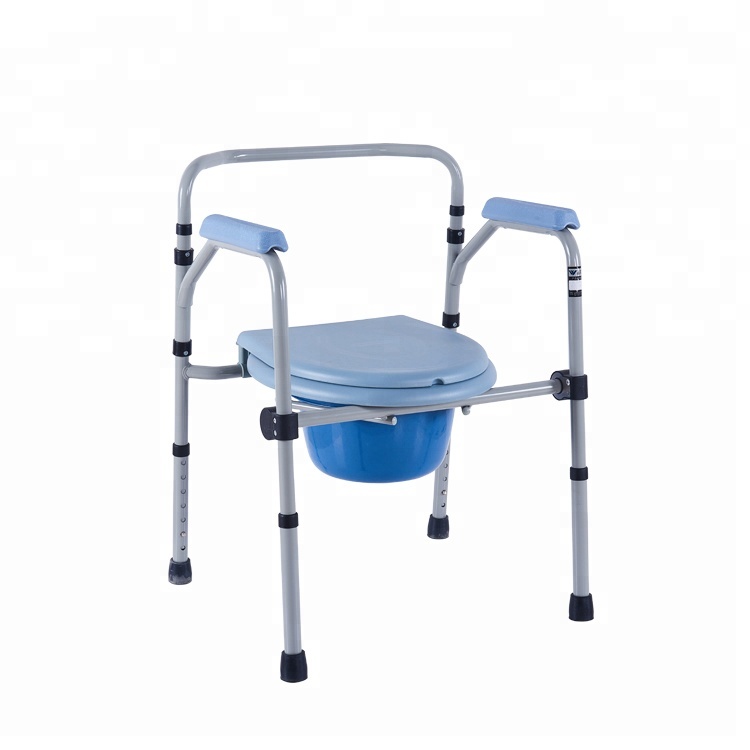 Wholesale Portable Height Adjustable Toilet folding Commode Chair For Disabled