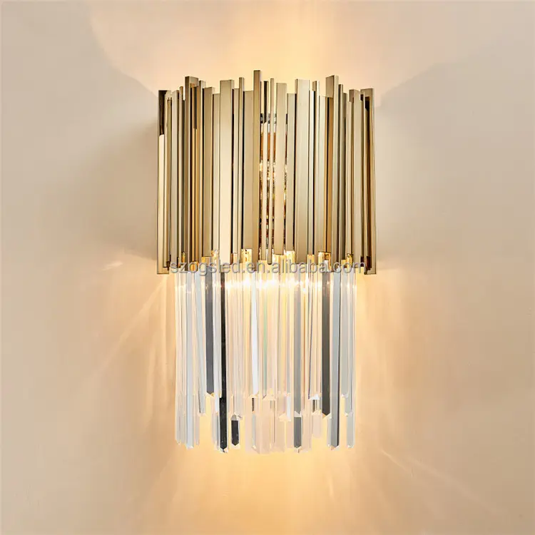 Новый современный настенный светильник, роскошный высококачественный стеклянный Хрустальный настенный светильник для виллы, дома/отеля, от завода zhongshan