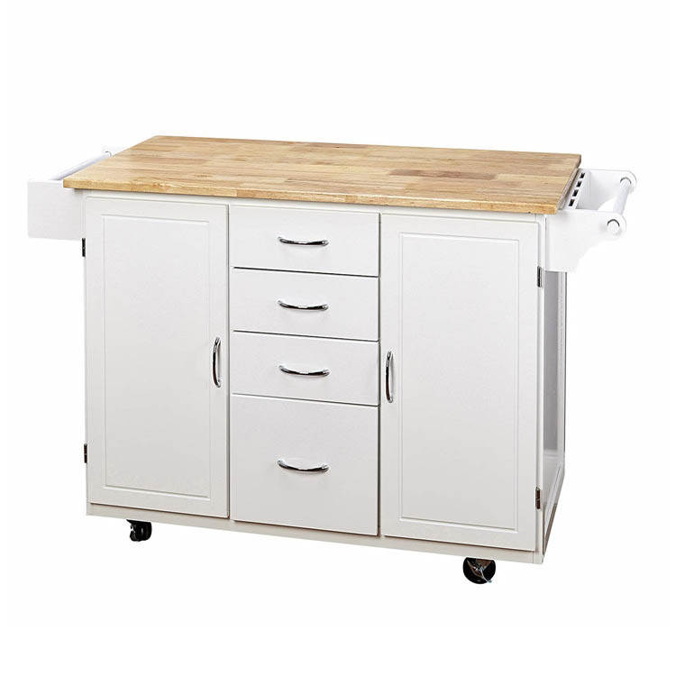 Serving Trolley Country Cottage Rolling Kitchen Cart