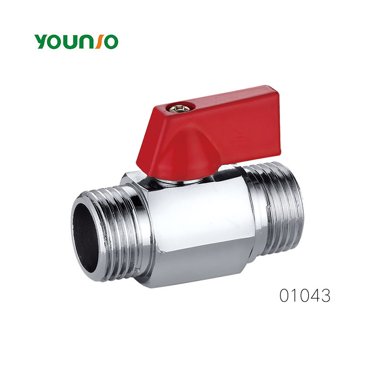 Younio 3/8" Full Port Male Thread Brass Mini Ball Valve
