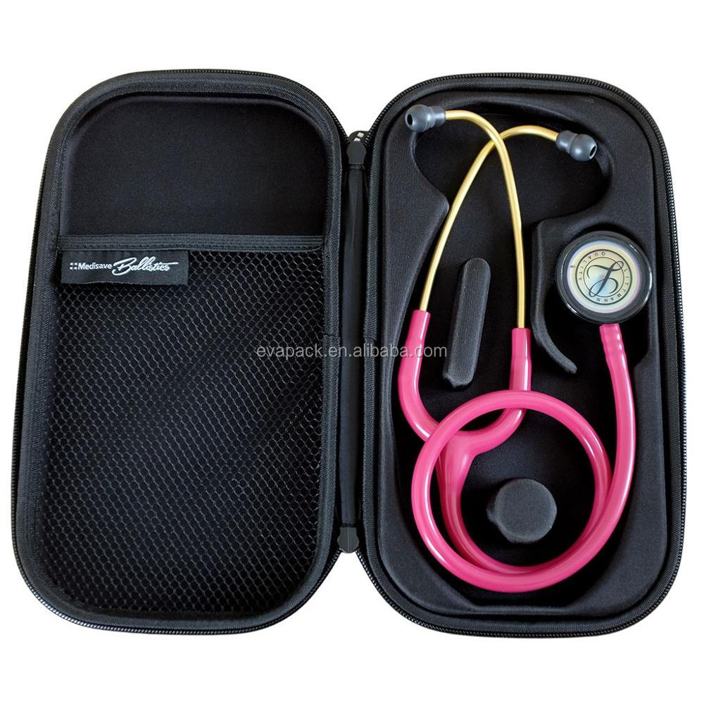 In Stock Custom Portable Hard Carry Travel Zipper Protective Eva Foam Stethoscope Hard Case Bag for 3m Littmann Stethoscope