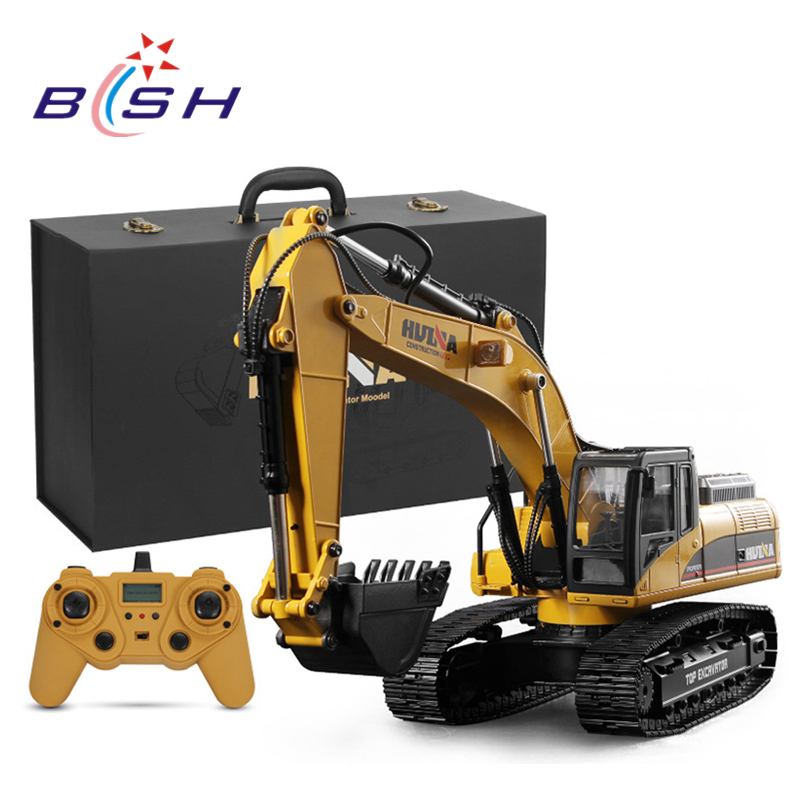 Игрушечный экскаватор HUINA 1580 V4 23CH 1:14 RC, высококачественная модернизированная версия V4