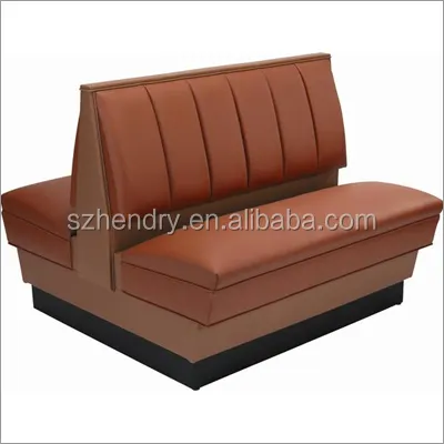1074 Double Upholstered Restaurant Booth Leather Double Side Booth Sofas For Dining