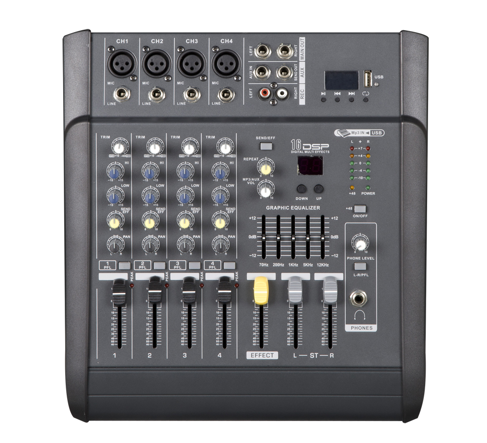 MX402D 4 канала мощность микшерный пульт с USB