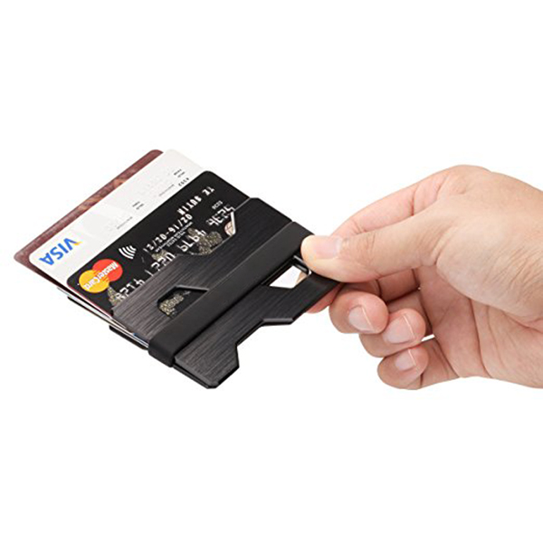 Высококачественный тонкий мужской кошелек с RFID-блокировкой, зажим для денег, тонкий алюминиевый держатель для карт