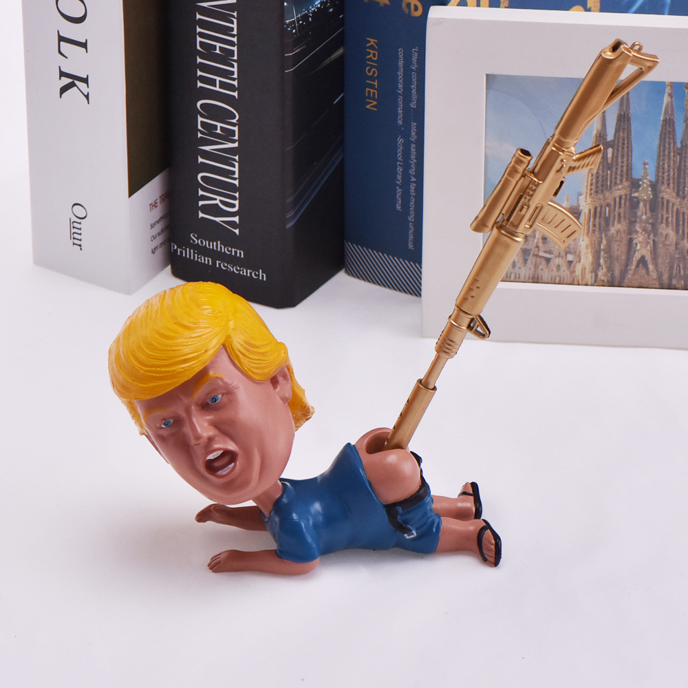 Оптовая продажа, забавный держатель для ручек с дональдом J трампом, каучуковый мультяшный забавный милый держатель для ручек с персонажем