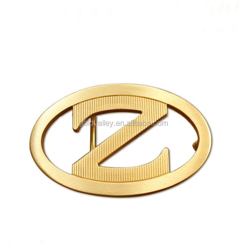 Custom 3D Die Casting Gold Color Men Metal Belt Buckles