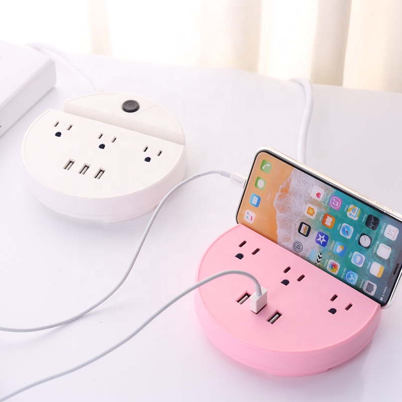 Популярный в США умный сетевой фильтр с портами usb для зарядки, сетевой фильтр с функцией держателя телефона