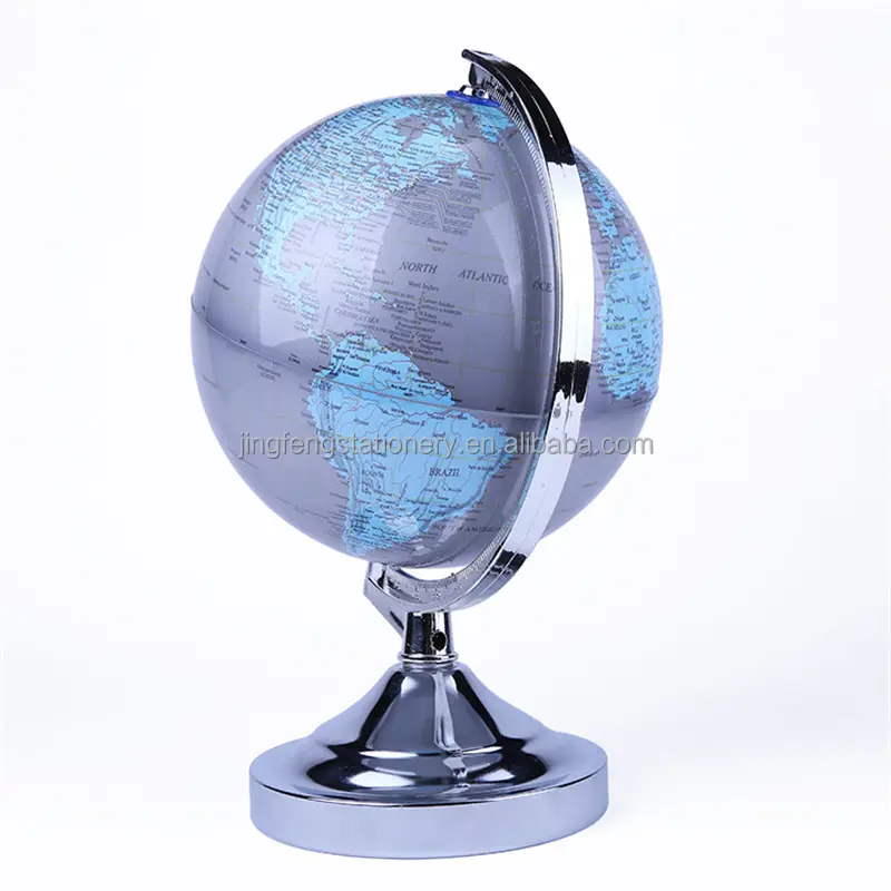 New coming Unique design silver world globes with good prices